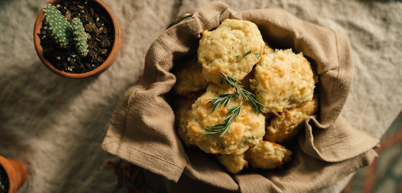 Chive White Cheddar Drop Biscuits