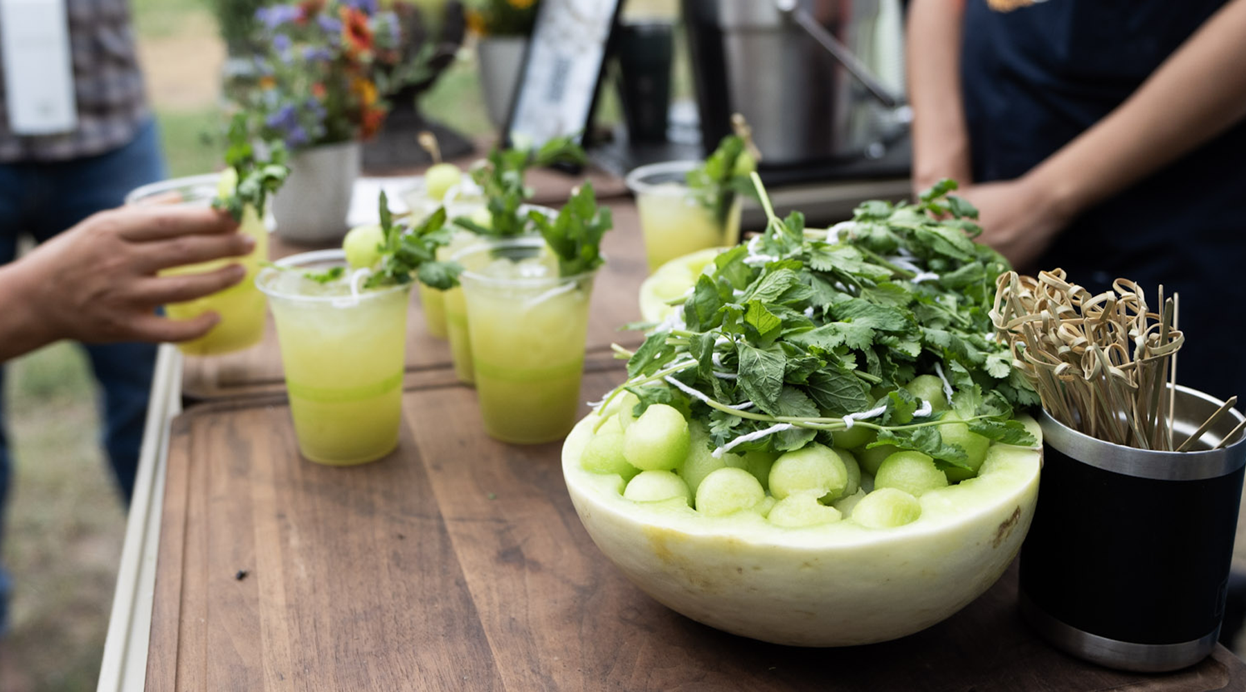 Cucumber Melon Ball Cocktail