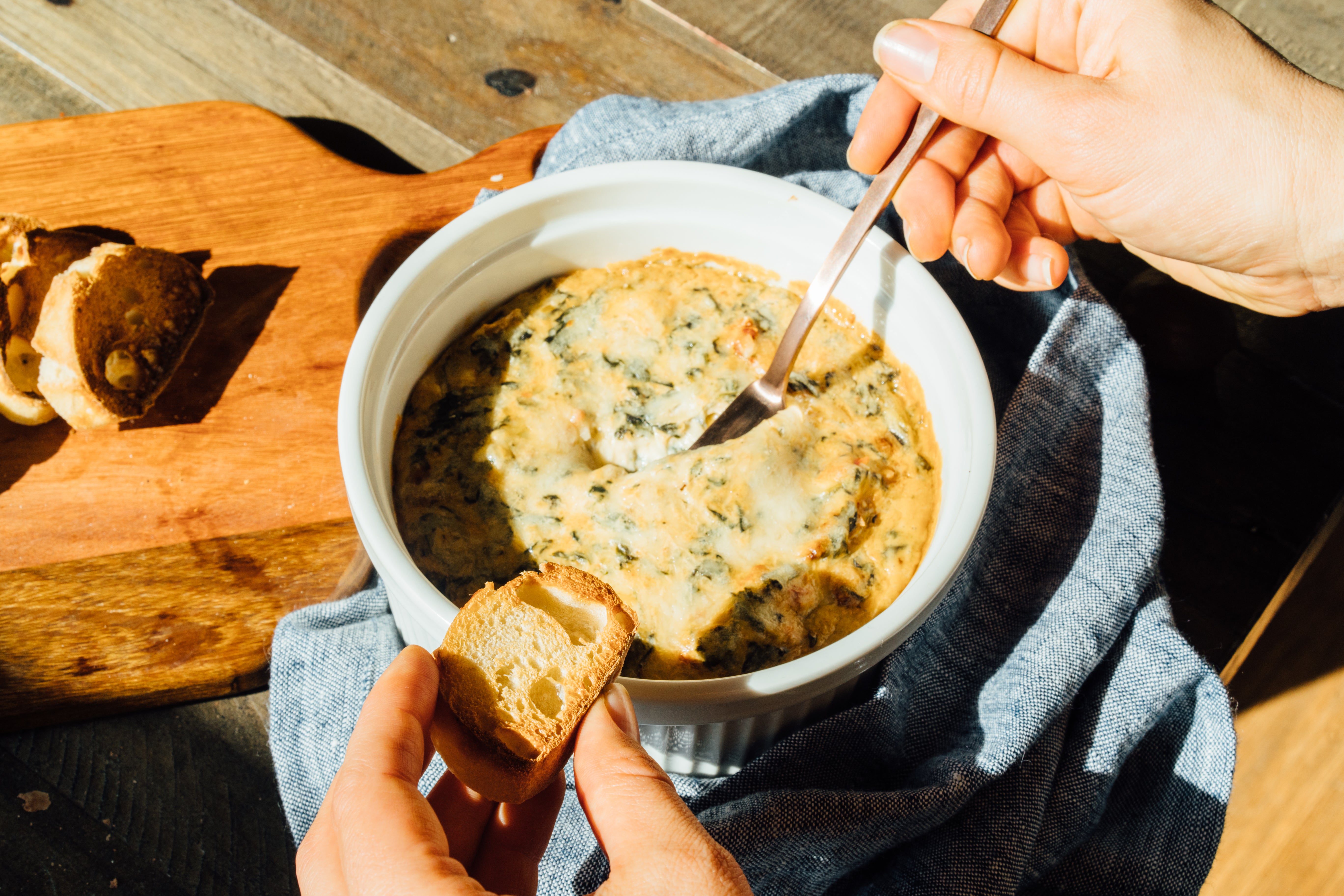 Baked Spinach Dip with Bone Broth
