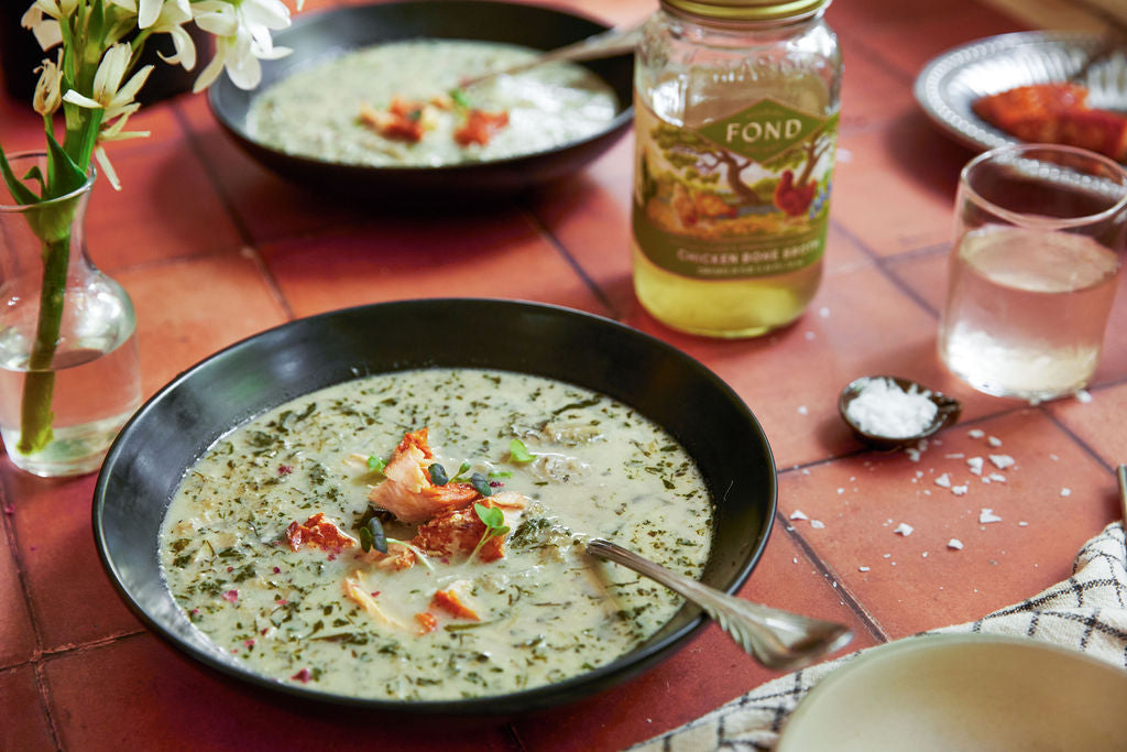 Creamy Spinach & Artichoke Soup