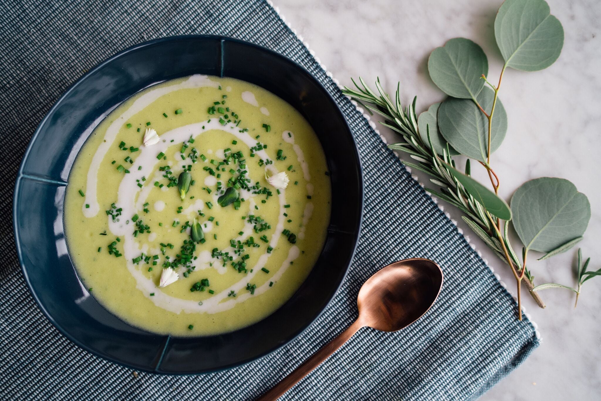 Lemon & Garlic Vichyssoise (Cold Soup)