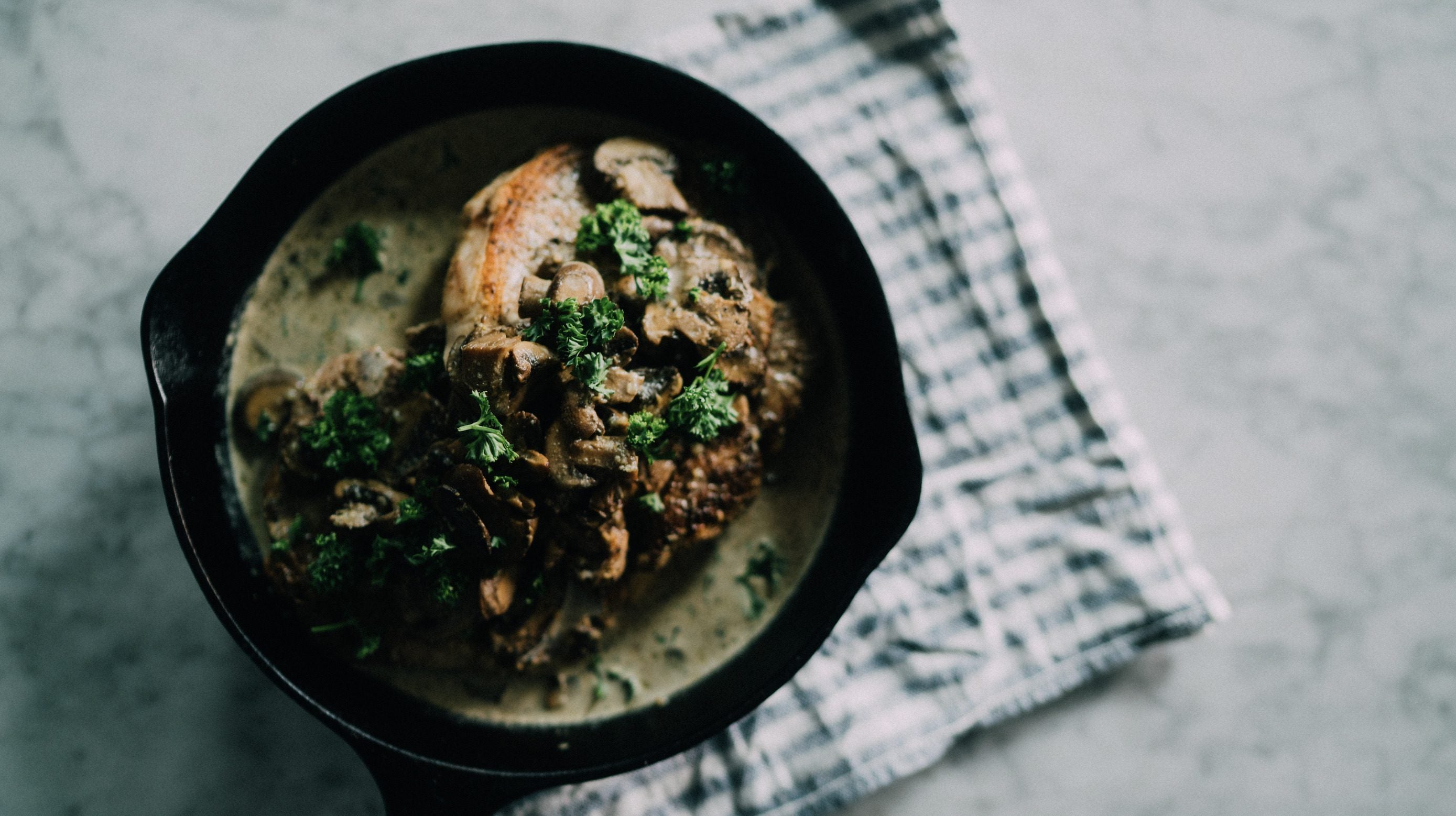 Garlic Mushroom Pork Chop Skillet