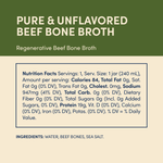 Regenerative Beef Bone Broth - Pure & Unflavored - 4 Jars