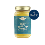 Regenerative Beef Tallow - Turmeric & Black Pepper - 4 Jars