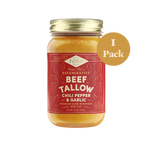 Regenerative Beef Tallow - Chili & Garlic - 1 Jar