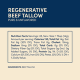 Regenerative Beef Tallow - Pure & Unflavored - 1 Jar