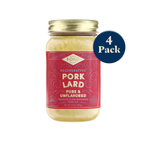 Regenerative Pork Lard - Pure & Unflavored - 4 Jars