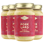 Regenerative Pork Lard - Pure & Unflavored - 4 Jars