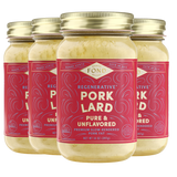 Regenerative Pork Lard - Pure & Unflavored - 4 Jars
