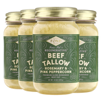 Regenerative Beef Tallow - Rosemary & Pink Peppercorn - 4 Jars