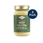 Regenerative Beef Tallow - Rosemary & Pink Peppercorn - 4 Jars