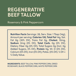 Regenerative Beef Tallow - Rosemary & Pink Peppercorn - 1 Jar