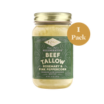 Regenerative Beef Tallow - Rosemary & Pink Peppercorn - 1 Jar