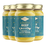 Regenerative Beef Tallow - Turmeric & Black Pepper - 4 Jars