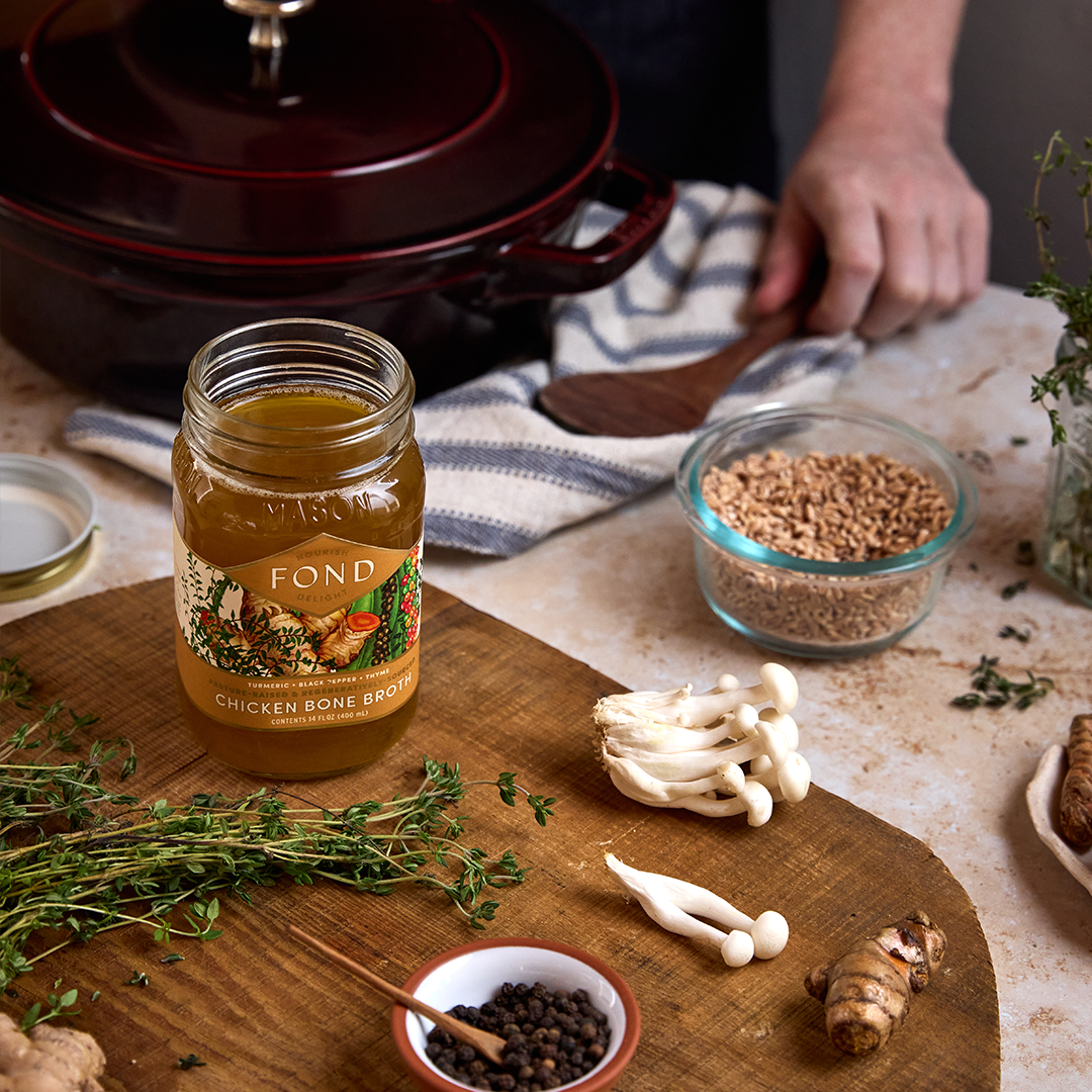 Regenerative Chicken Bone Broth - Turmeric & Black Pepper - 4 Jars