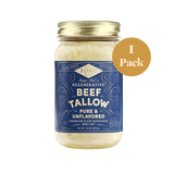 Regenerative Beef Tallow - Pure & Unflavored - 1 Jar