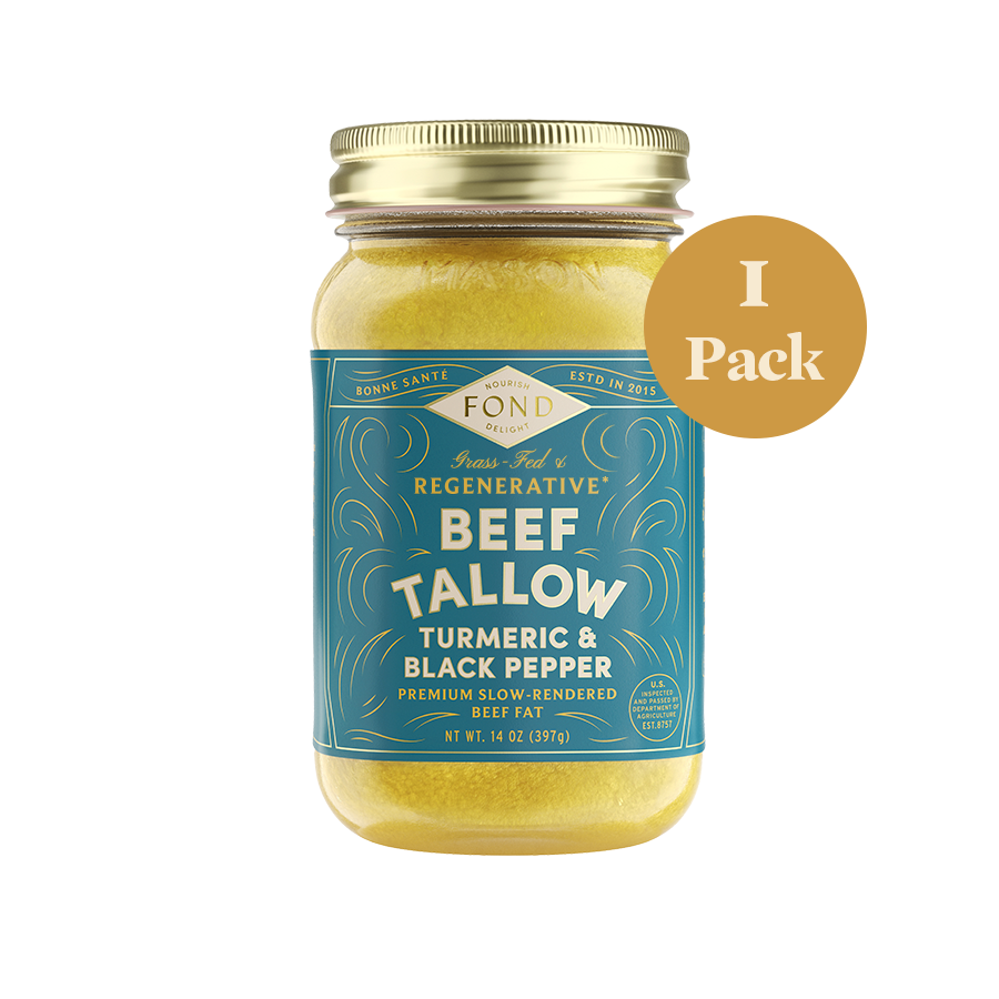 Regenerative Beef Tallow - Turmeric & Black Pepper - 1 Jar