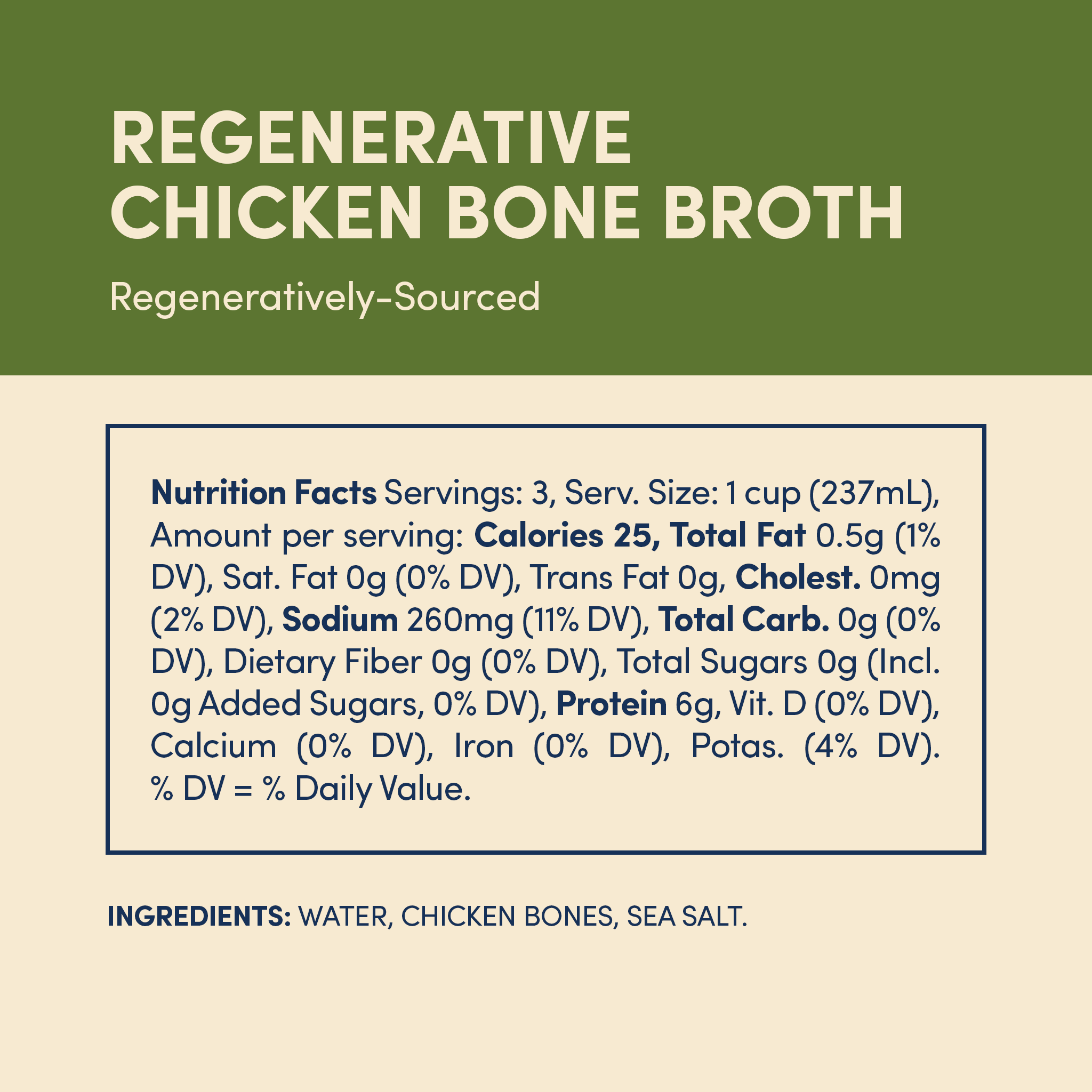 Regenerative Chicken Bone Broth - 4 Jars