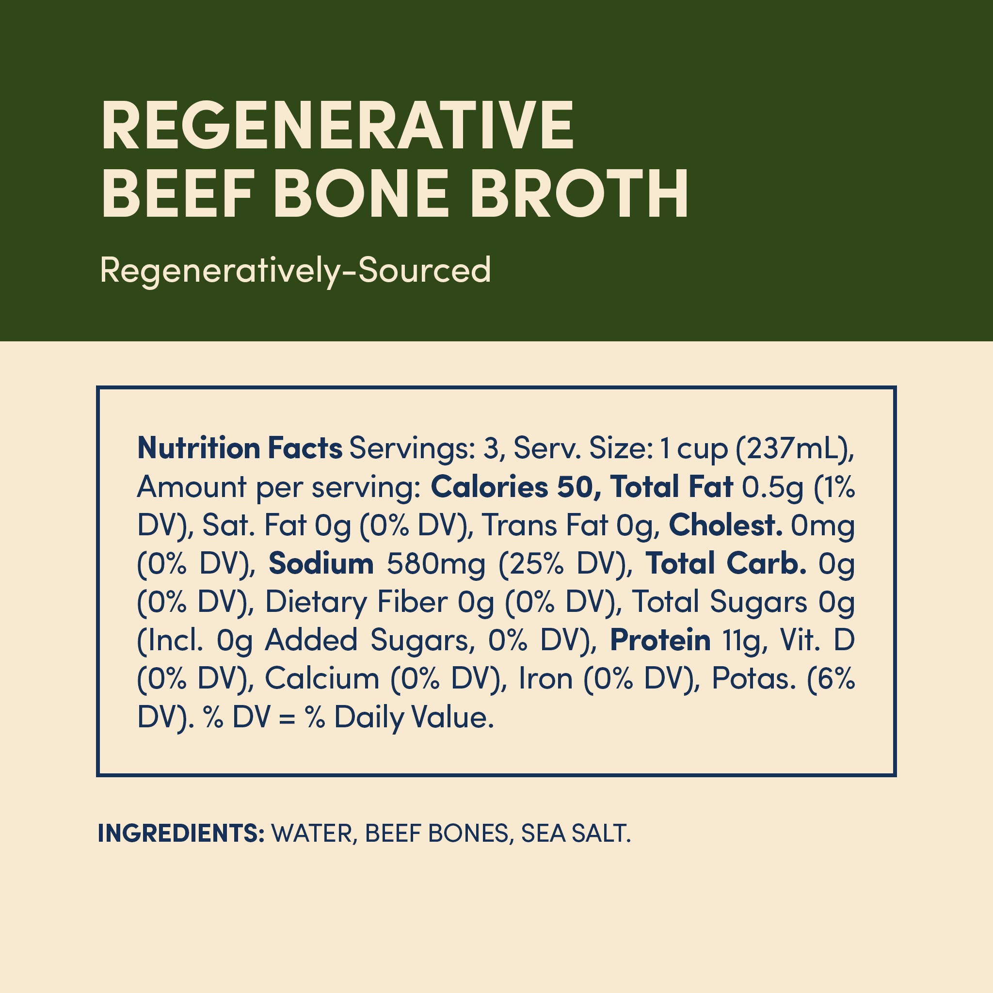 Regenerative Beef Bone Broth - 4 Jars